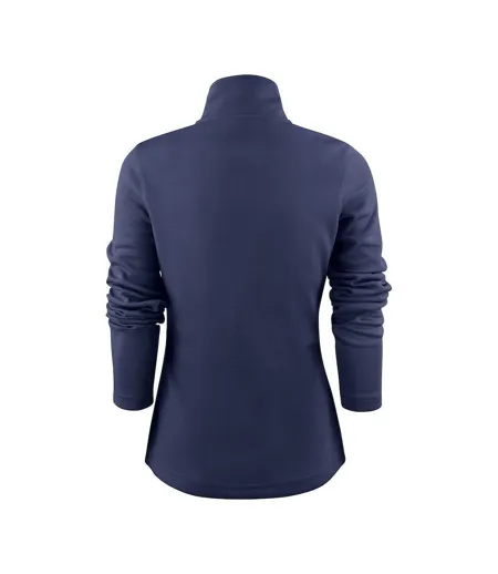 Womens/ladies Powerslide Zipped Sweat Jacket Navy Printer RED