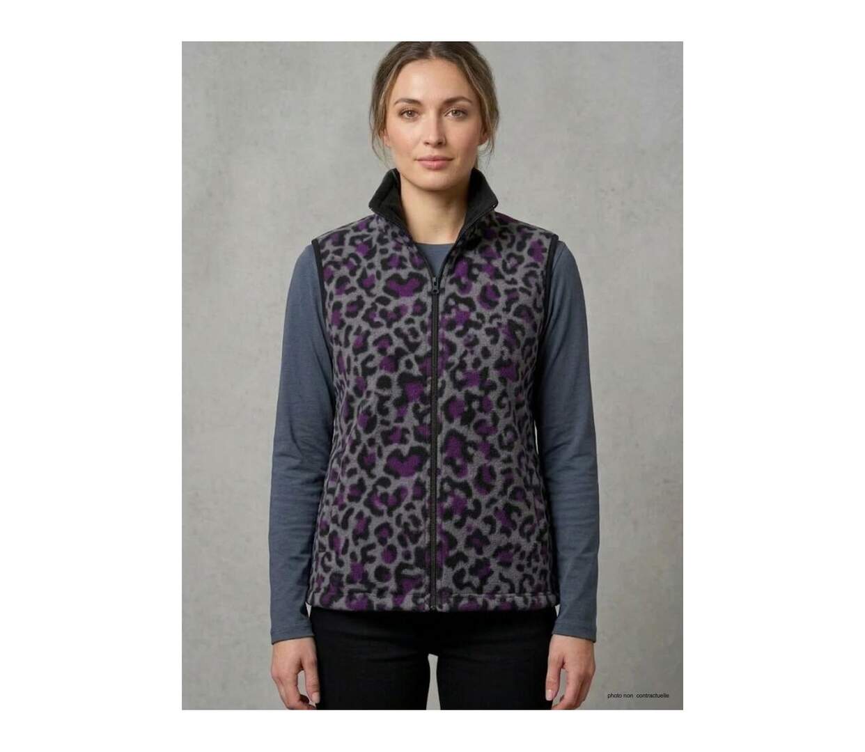 Gilet Polaire Femme Sans Manches Réversible AH1112B (Mayflower)-2
