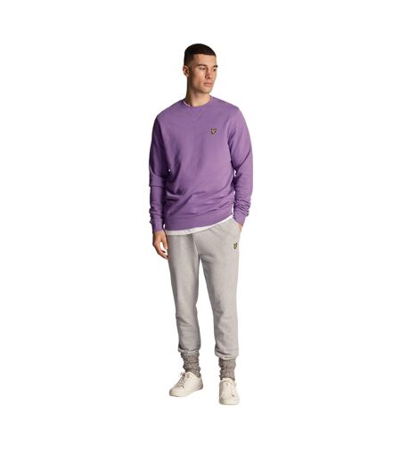 Mens crew neck long-sleeved sweatshirt card purple Lyle & Scott