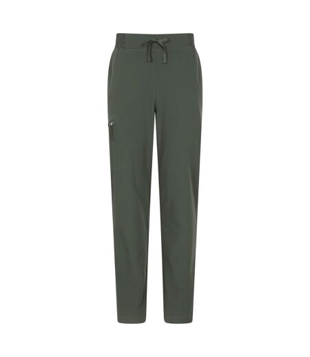 Womens/ladies Adventure Water Resistant Short Trousers Khaki Green Mountain Warehouse