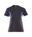 Womens/ladies Accelerate T-shirt Dark Navy Azure Blue Mascot-1