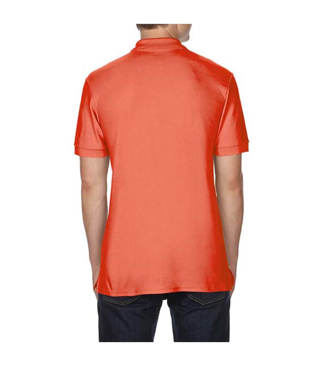 Gildan Mens Premium Cotton Sport Double Pique Polo Shirt (Bright Salmon)
