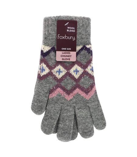 Gants en laine pour dames | Gants d'hiver doux en jacquard