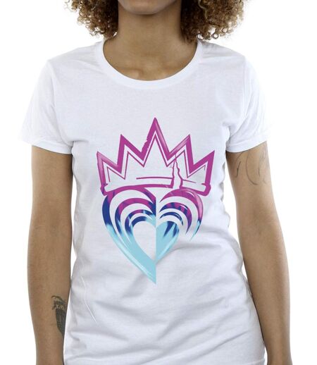 Disney - T-shirt DESCENDANTS PINK CROWN - Femme (Blanc) - UTBI17738