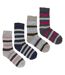 12 Pairs Ladies Non Elastic Boot Socks with Stripes-3