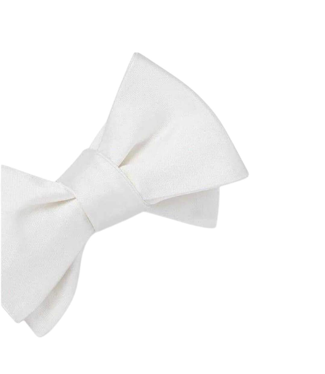Nœud Papillon Officiel Motif/style Uni Taille Unique Blanc Off White-3