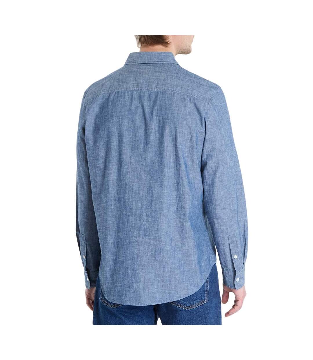 Chemise bleu homme calvin klein jeans chambray-2