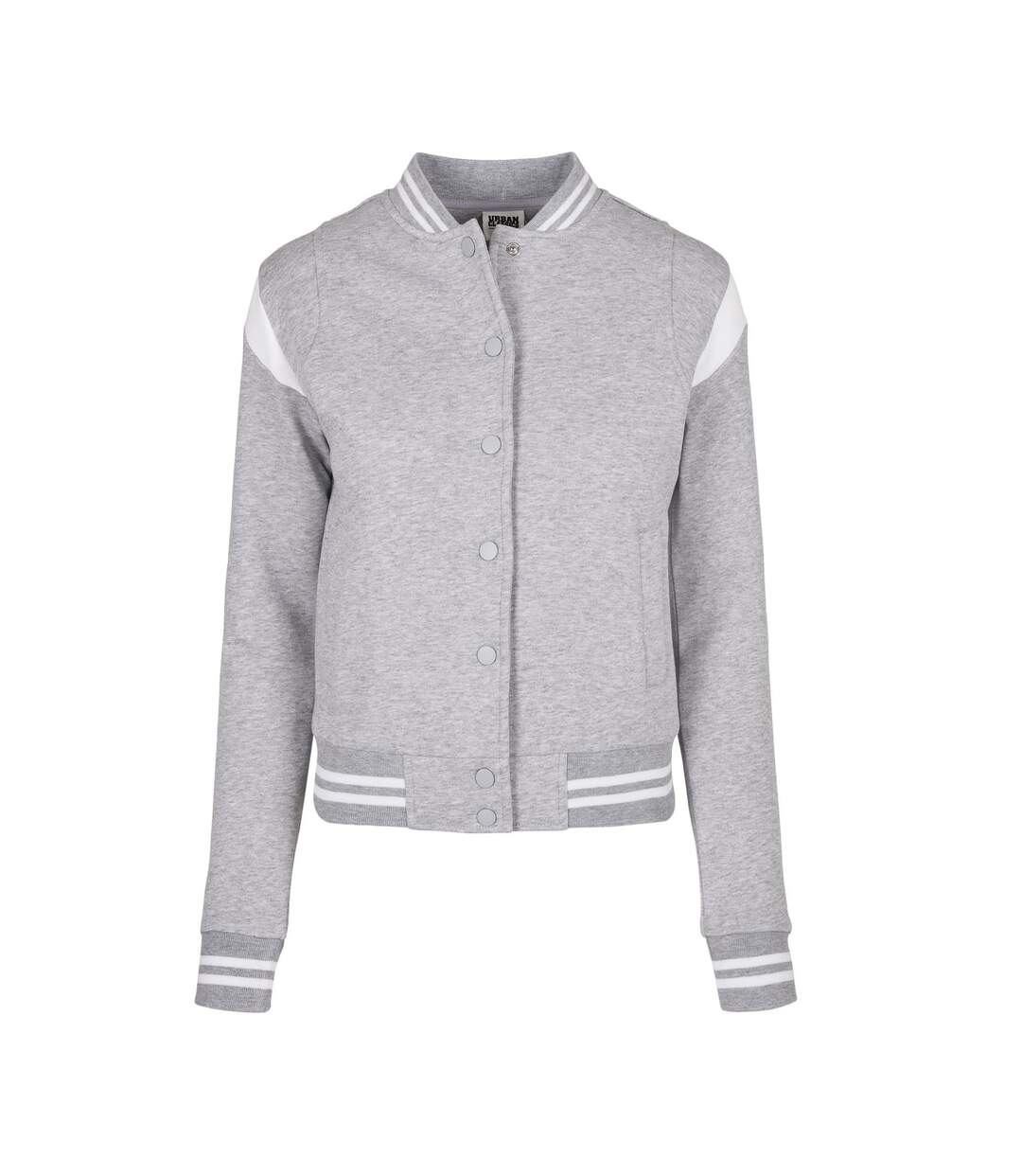 Veste De Survêtement College Femme Gris Blanc Urban Classics-1