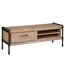 Meuble TV industriel métal et bois Siam - L. 130 x H. 45 cm - Marron bois