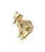 Statuette Design en Résine Chien Assis 29cm Or-3