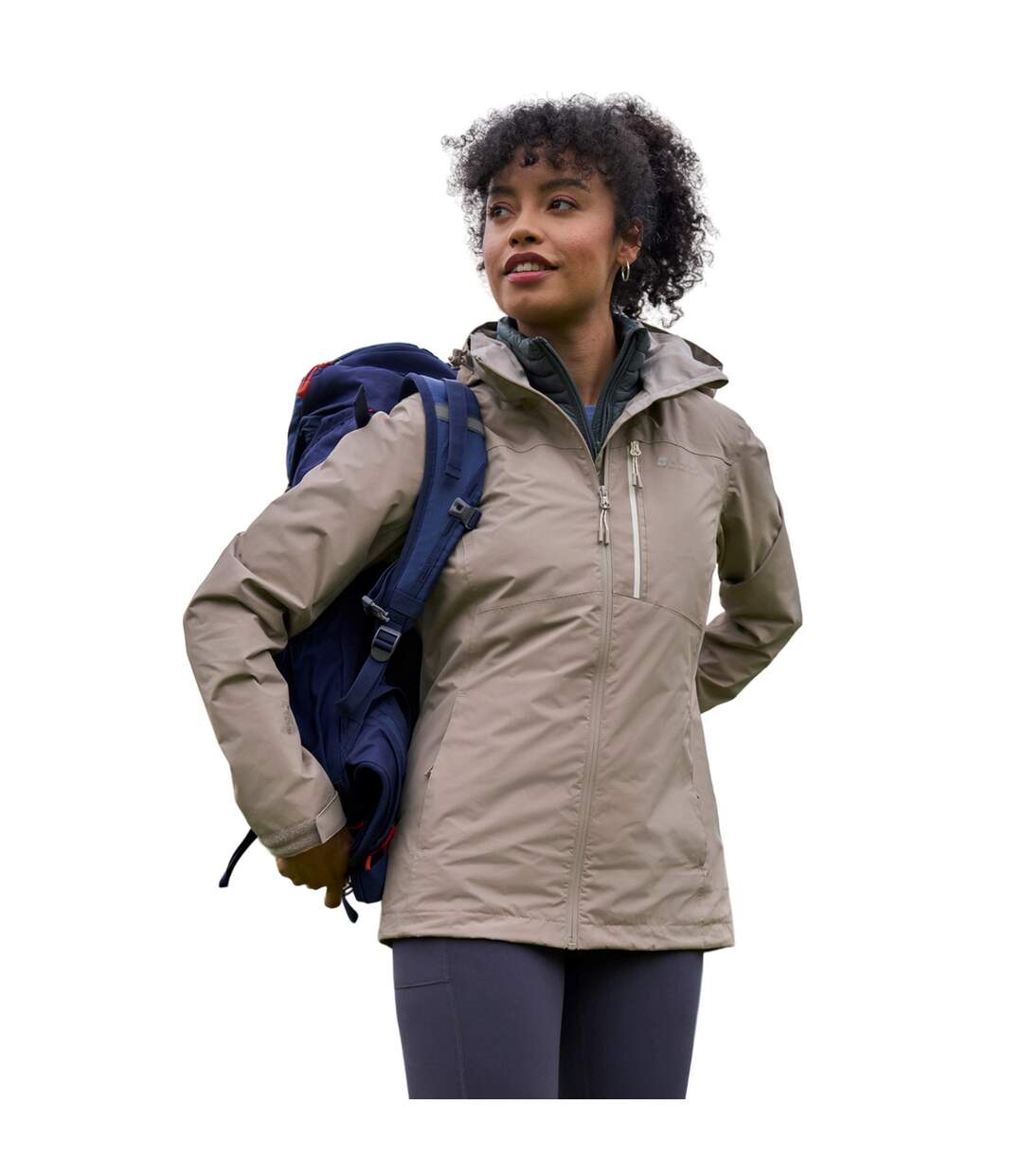 Veste imperméable rainforest extreme femme beige Mountain Warehouse-3