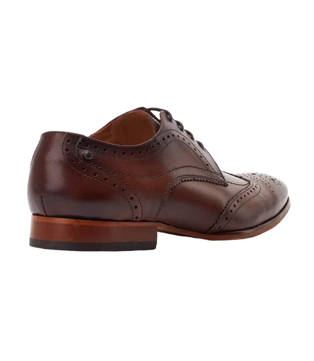 Chaussures brogues barbera homme marron foncé Base London-2