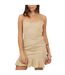 Womens/ladies Mini Sweetheart Slim Slip Dress Sand Brave Soul-2