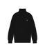 Mens cotton merino turtle neck sweater jet black Lyle & Scott