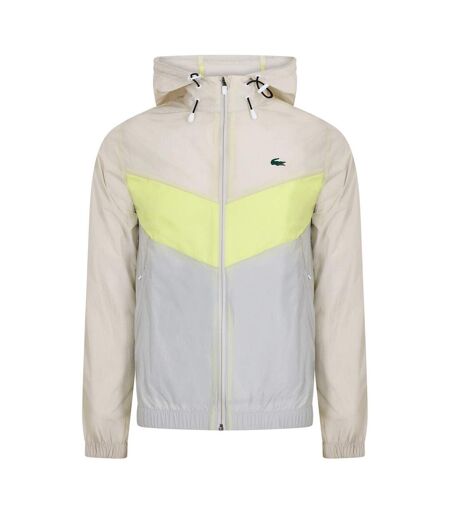 Blouson Motif/style Blocs De Couleurs Anorak Homme Gris Vert Clair Vif Bleu Clair Lacoste