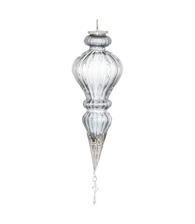 The Noel Collection Jewel Drop Bauble (Silver) (33cm x 10cm x 10cm) - UTHI4430