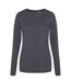 AWDis Womens/Ladies Girlie Long Sleeve Tri-Blend T-Shirt (Heather Charcoal) - UTPC2976