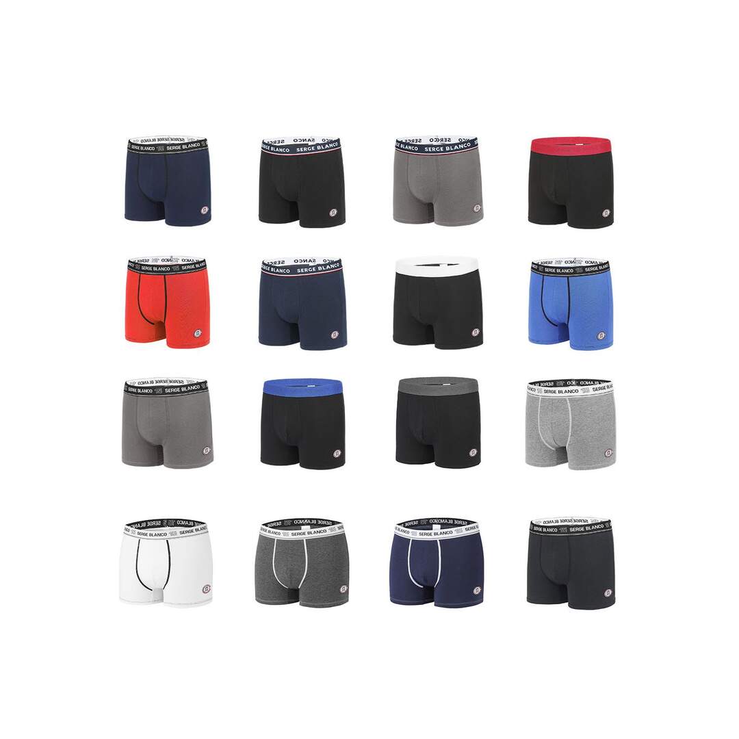 Pack Surprise de 6 Boxers coton homme Serge Blanco-1