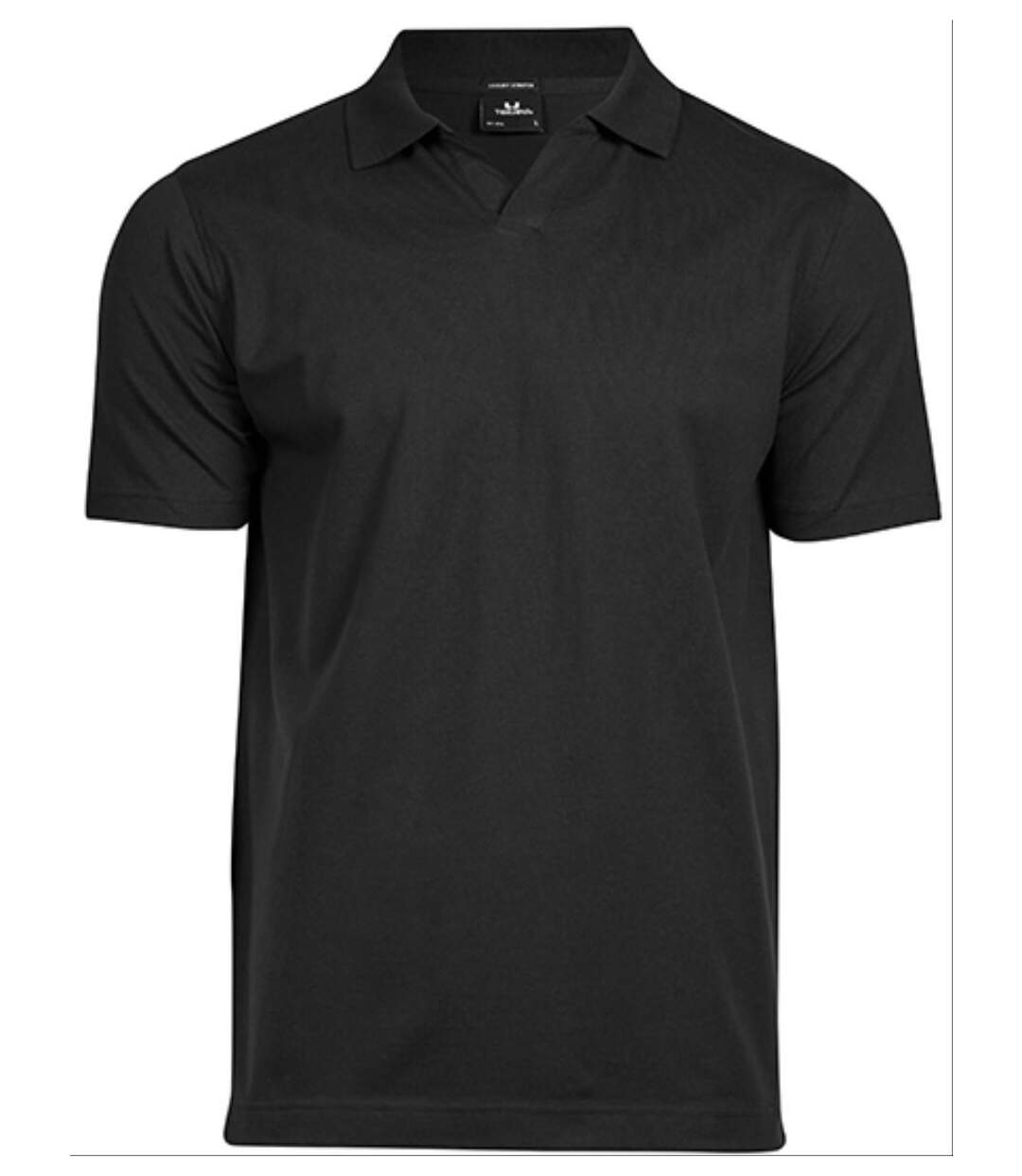 Polo col V manches courtes - Homme - 1404 - noir-1