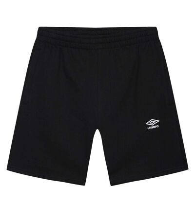 Mens fleece logo casual shorts black Umbro