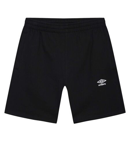 Mens fleece logo casual shorts black Umbro