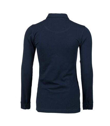 Nimbus Womens/Ladies Carlington Deluxe Long Sleeve Polo Shirt (Navy) - UTRW5652