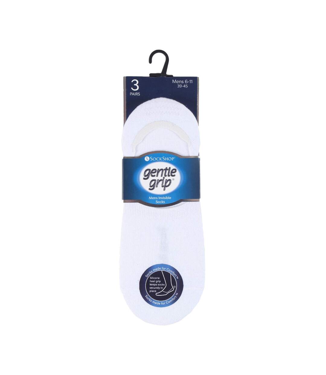 Gentle Grip - 6 Paires Hommes Invisible No Show Silicone Soft Touch-2