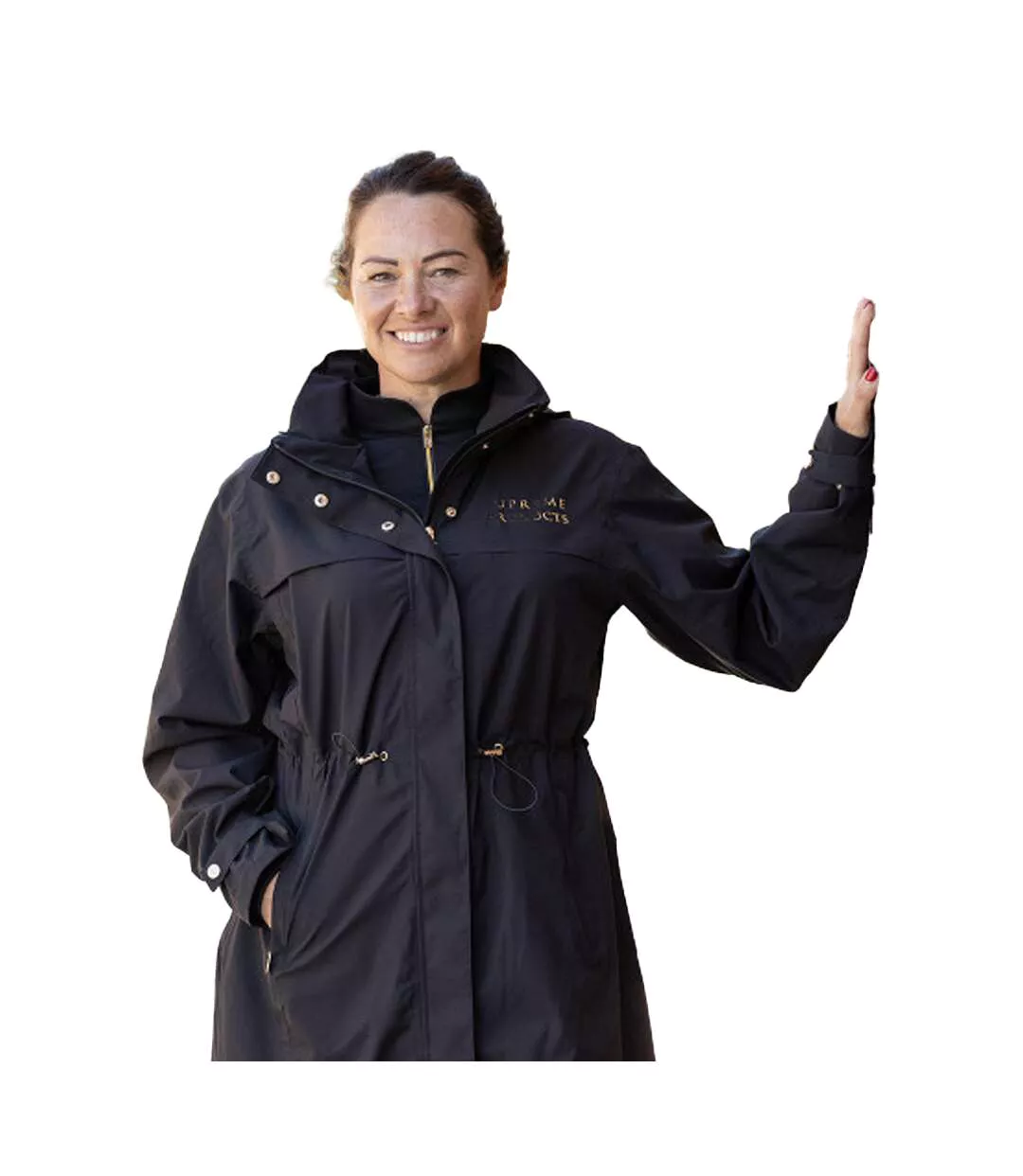 Veste Imperméable Sport Femme Noir Jaune Or Supreme-4