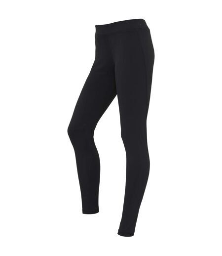 Just Cool Womens/ladies Girlie Athletic Sports Leggings/trousers Jet Black Awdis
