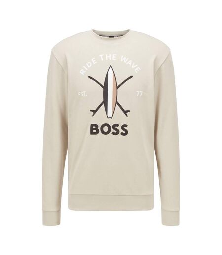 Mens Savin Sweatshirt Beige Hugo Boss