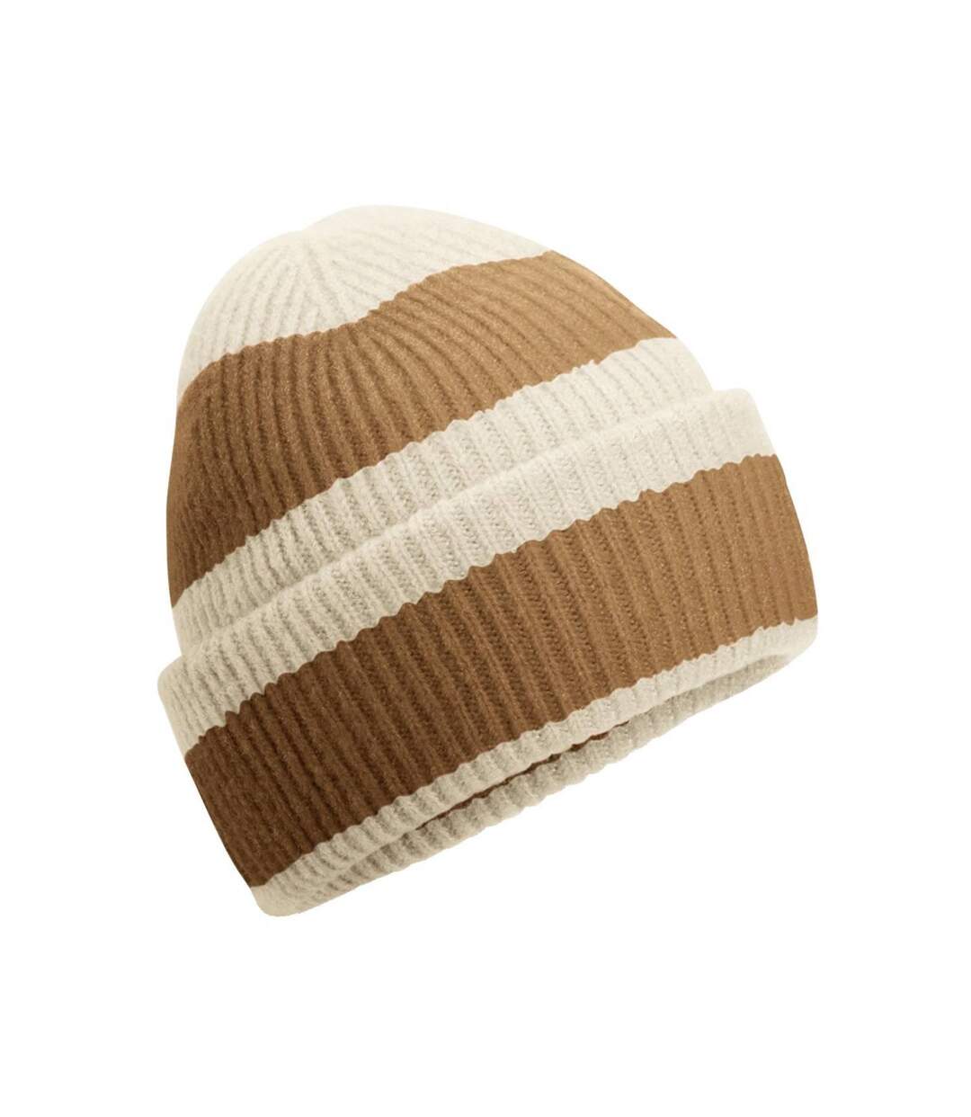 Colour block beanie natural stone/dusty blue Beechfield-1