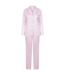 Towel City Ensemble pyjama long en satin pour femmes/dames (Rose clair) - UTPC4071