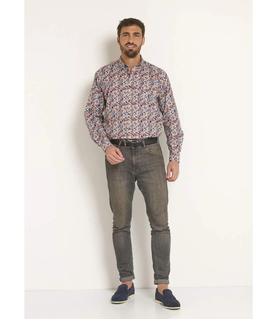Chemise fantaisie motif cachemire-3