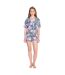 Womens/ladies Palm Print Short Pyjama Set Multicoloured PJ Salvage-1