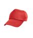 Unisex adult cotton baseball cap red Result Headwear