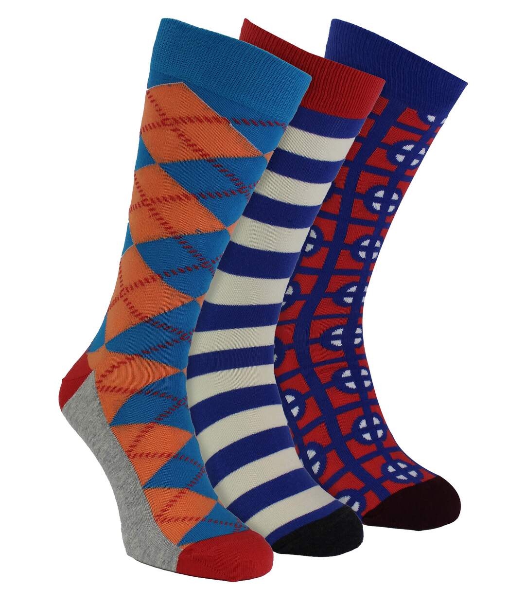 3 Pairs Classic Structure Dress Socks