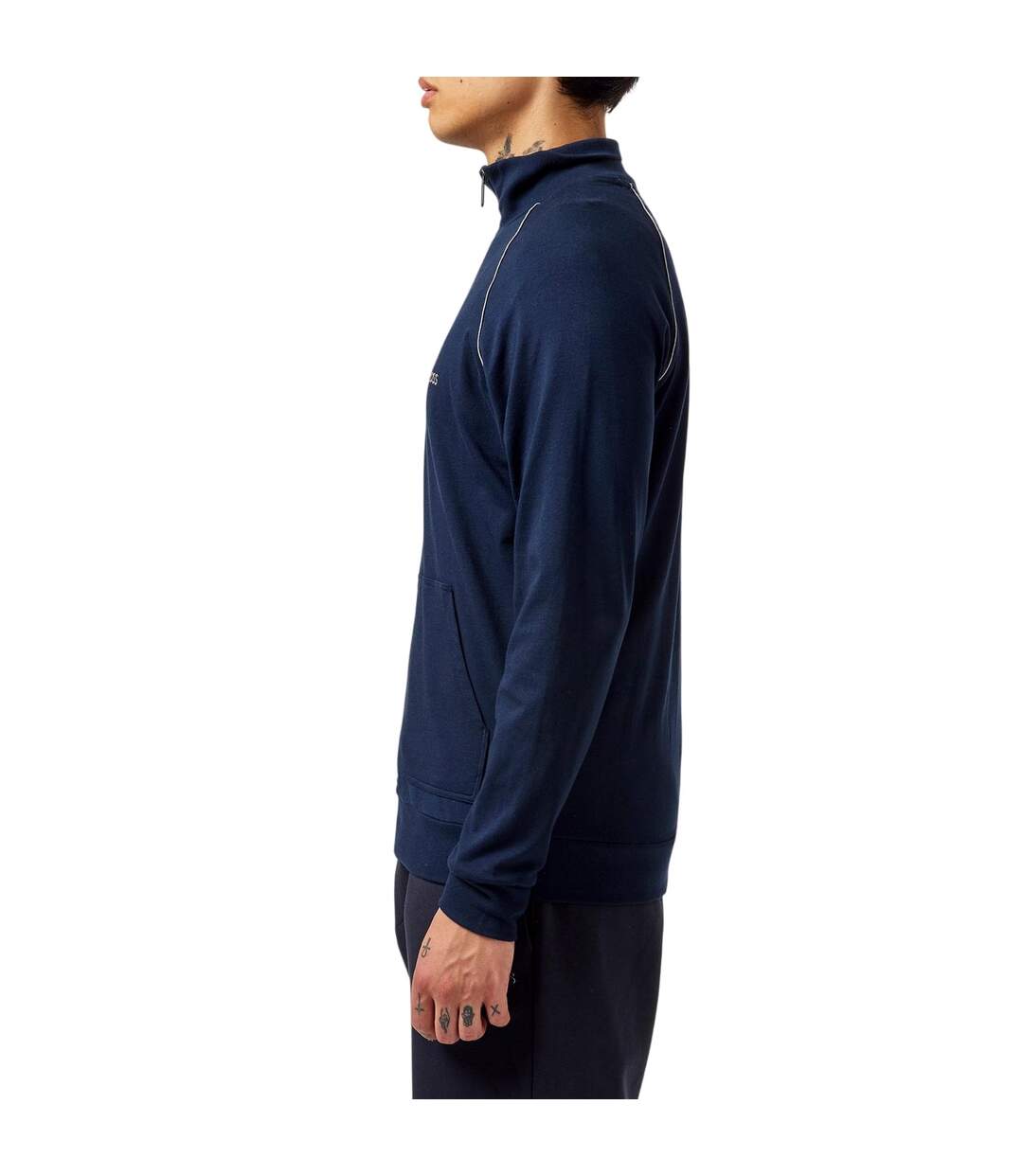 Haut De Survêtement Décontracté Homme Bleu Foncé Boss-4
