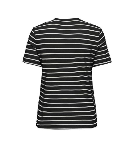 T-shirt à rayures noir/blanc femme only liva