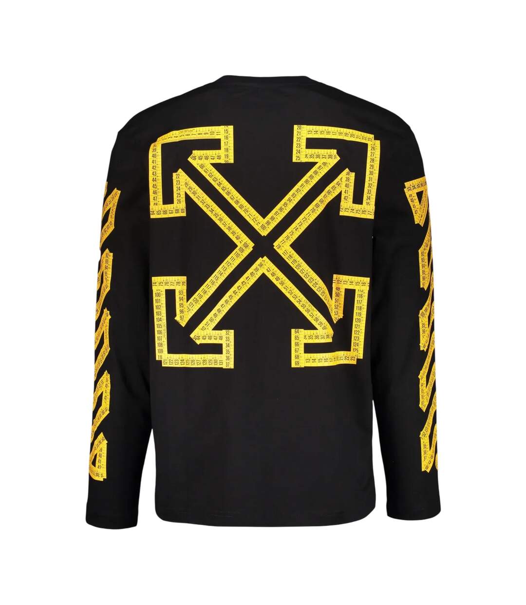 Mens Tape Logo T-shirt Black Citrus Off White-2
