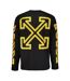 Mens Tape Logo T-shirt Black Citrus Off White-2