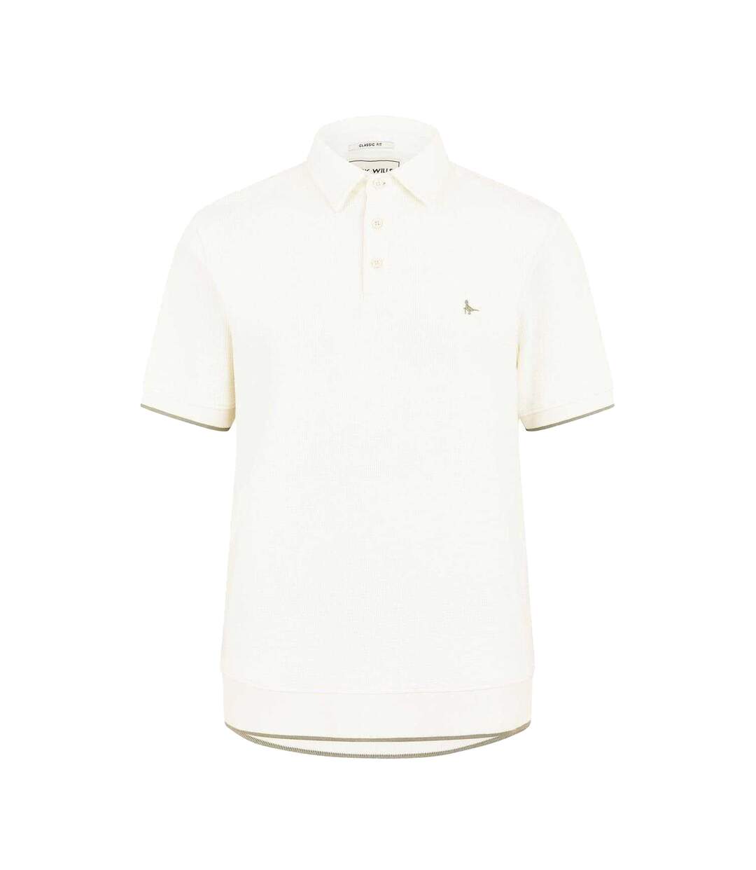 Mens Textured Regular Short-sleeved Polo Shirt Bone Jack Wills-2