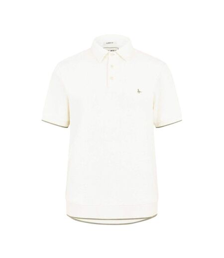 Mens Textured Regular Short-sleeved Polo Shirt Bone Jack Wills