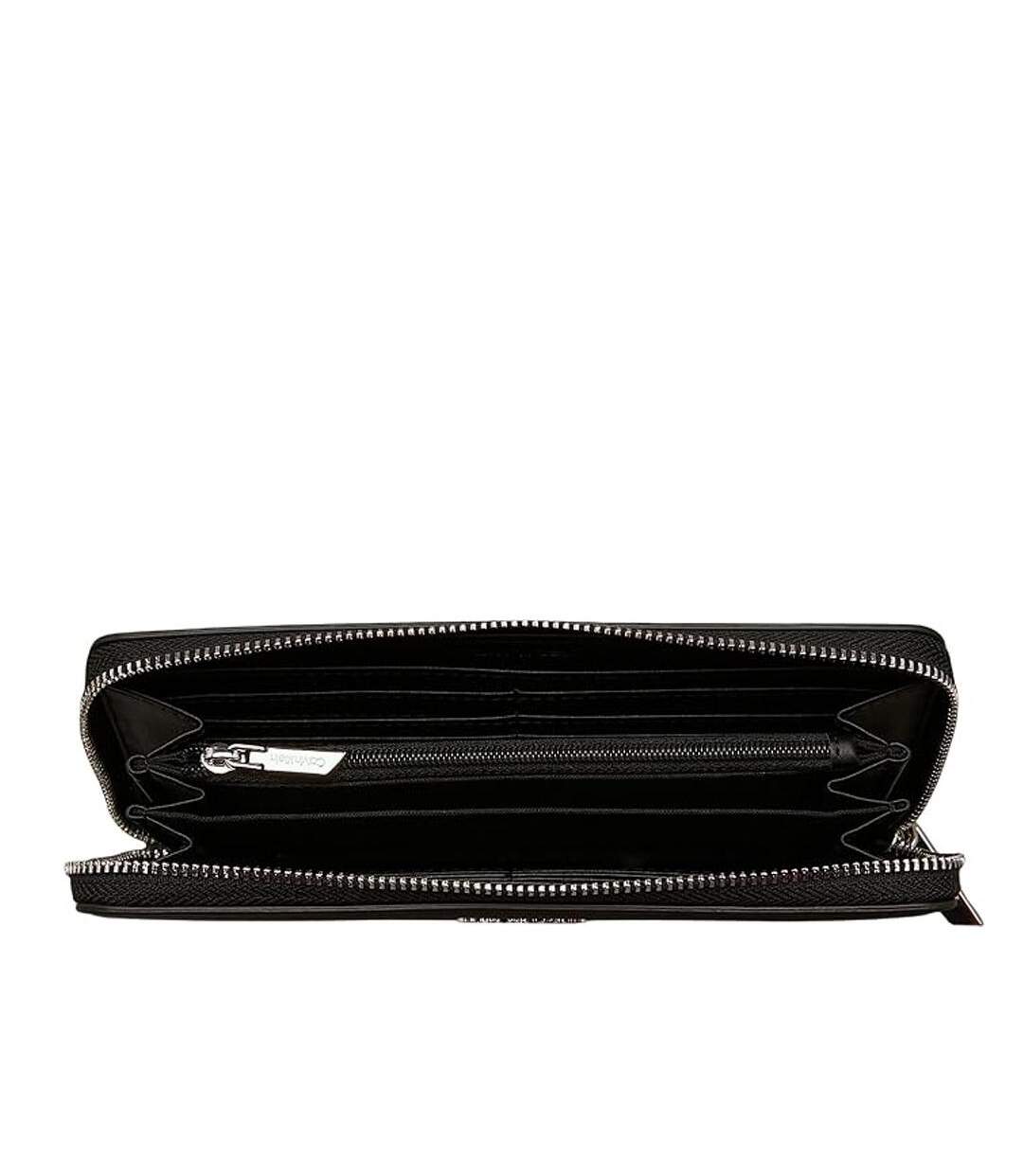Portefeuille noir femme calvin klein jeans z/a wallet-2