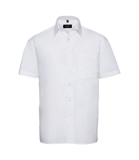 Russell - Chemise de travail en popeline 100% coton à manches courtes - Homme (Blanc) - UTRW3264