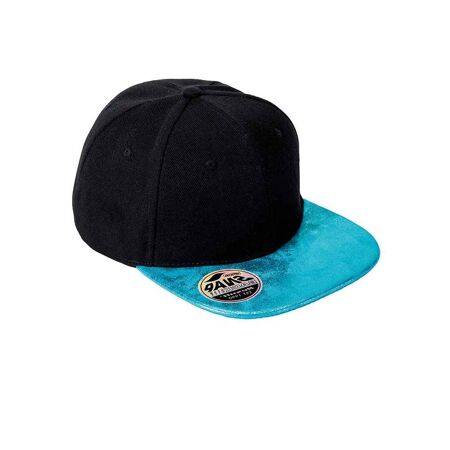 Result Mens Bronx Glitter Snapback Cap (Black/Turquoise) - UTPC3126