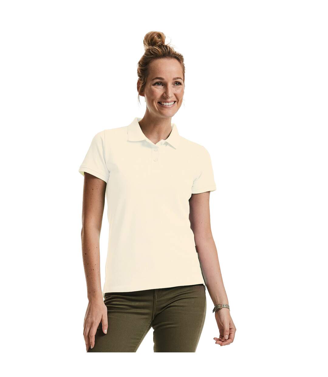 Russell Womens/Ladies Pure Organic Polo (Natural) - UTBC4663