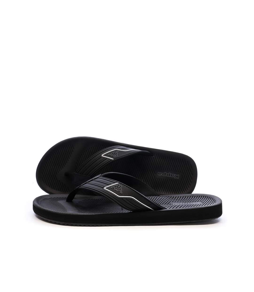 Tongs noir homme kappa seaf-1