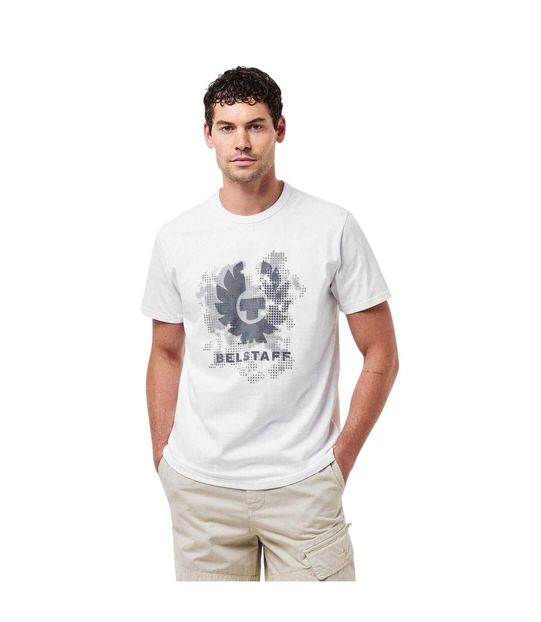 T-shirt Manches Courtes Motif/style Phéonix Homme Blanc Belstaff-4
