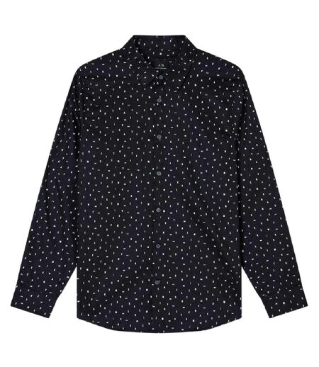 Mens Polka Dot Long-sleeved Shirt Black Armani Exchange
