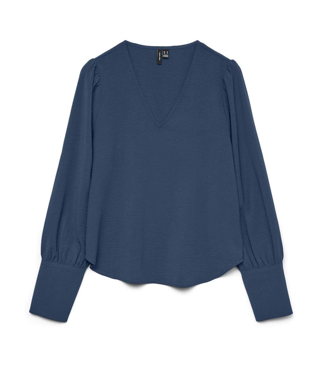Blouse bleu femme vero moda mesme-1